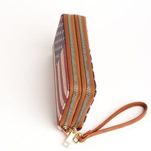 American flag wristlet